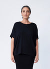 Bamboo Cocoon Top - Black - Tluxe