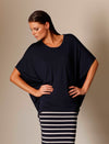 Bamboo Cocoon Top - Black - Tluxe