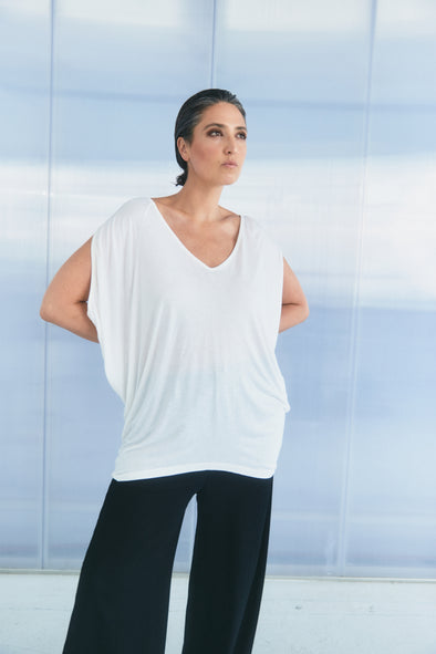 Tencel Butterfly Top - White | PRE ORDER