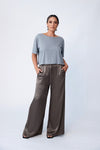 The Luxe Pull on Wide Leg Pant - Fawn - Tluxe