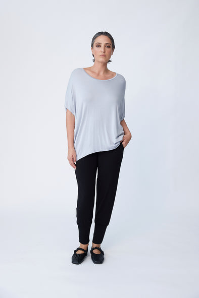 Bamboo Cocoon Top - Pewter - Tluxe