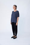 Bamboo Cocoon Top - Charcoal Grey - Tluxe