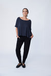 Organic Cotton Folded Sleeve Oversize Top - Tluxe