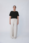 Organic Cotton Boxy Crop Tee - Black - Tluxe