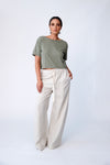 Linen Wide Leg Palazzo - Natural -PRE ORDER - Tluxe