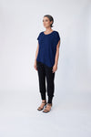 Bamboo Asymmetric Top - Midnight - Tluxe