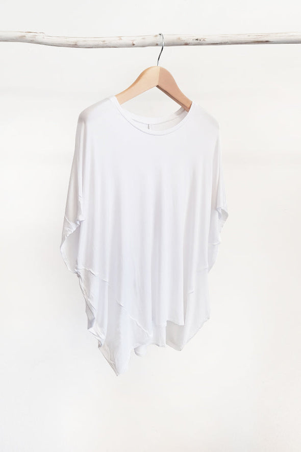 BAMBOO COCOON TOP - WHITE - Tluxe