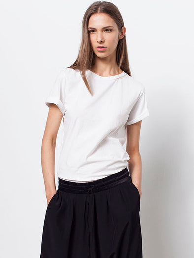 ORGANIC COTTON BOYFRIEND TEE - NATURAL - Tluxe