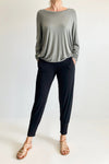 BAMBOO LOUNGE PANT - BLACK - Tluxe