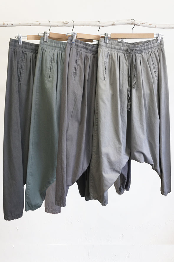 ORGANIC COTTON GENUINE HAREEM PANT - STEEL - Tluxe