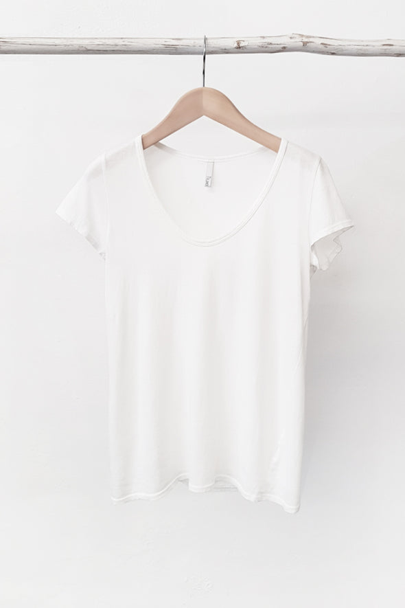 ORGANIC COTTON PERFECT TEE - WHITE - Tluxe