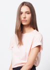 ORGANIC COTTON BOYFRIEND TEE - PALE BLUSH - Tluxe