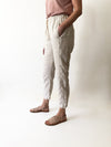 LINEN EASY PANT - BONE - Tluxe