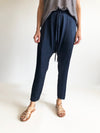 SILK HAREEM PANTS - INDIGO - Tluxe