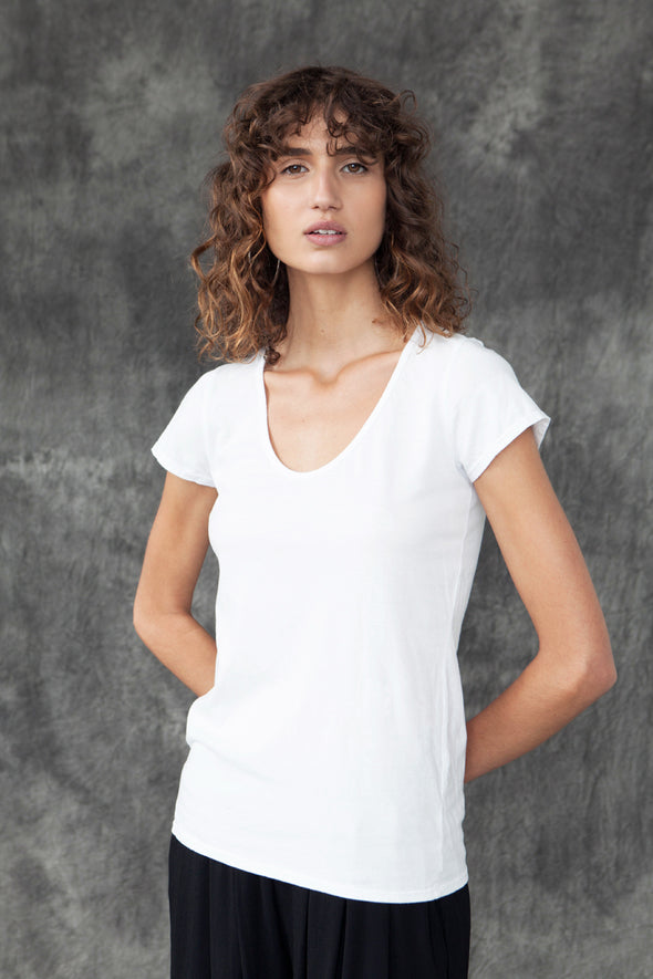 ORGANIC COTTON PERFECT TEE - WHITE - Tluxe