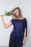 BAMBOO ASYMMETRIC TOP - MIDNIGHT - Tluxe