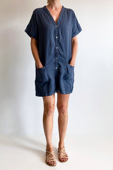 LINEN DUKE SUIT - INDIGO - Tluxe