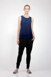 SILK TRAPEZE TOP- INDIGO - Tluxe