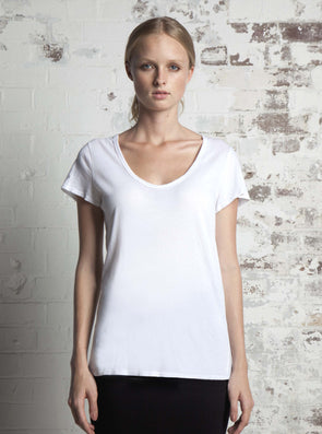 Organic Cotton Perfect Tee - White - Tluxe | Australian Made Sustainable Clothing