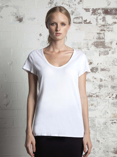 Organic Cotton Perfect Tee - White - Tluxe | Australian Made Sustainable Clothing