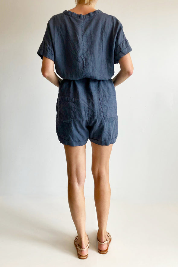 LINEN DUKE SUIT - INDIGO - Tluxe