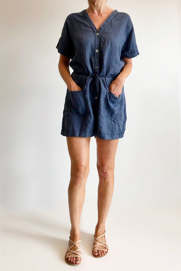 LINEN DUKE SUIT - INDIGO - Tluxe