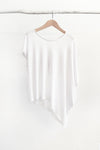 TENCEL ASYMMETRIC TOP - WHITE - Tluxe