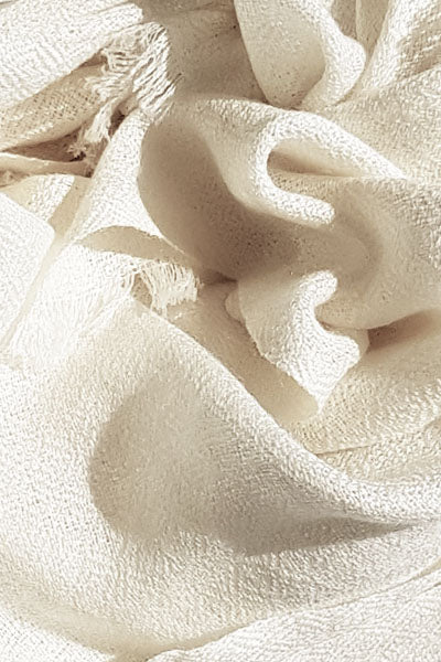 NATURAL FINE MERINO SCARF - Tluxe