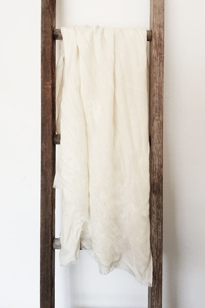 NATURAL FINE MERINO SCARF - Tluxe