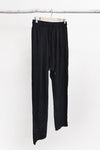 CUPRO WOVEN SLOUCH PANTS - BLACK - Tluxe