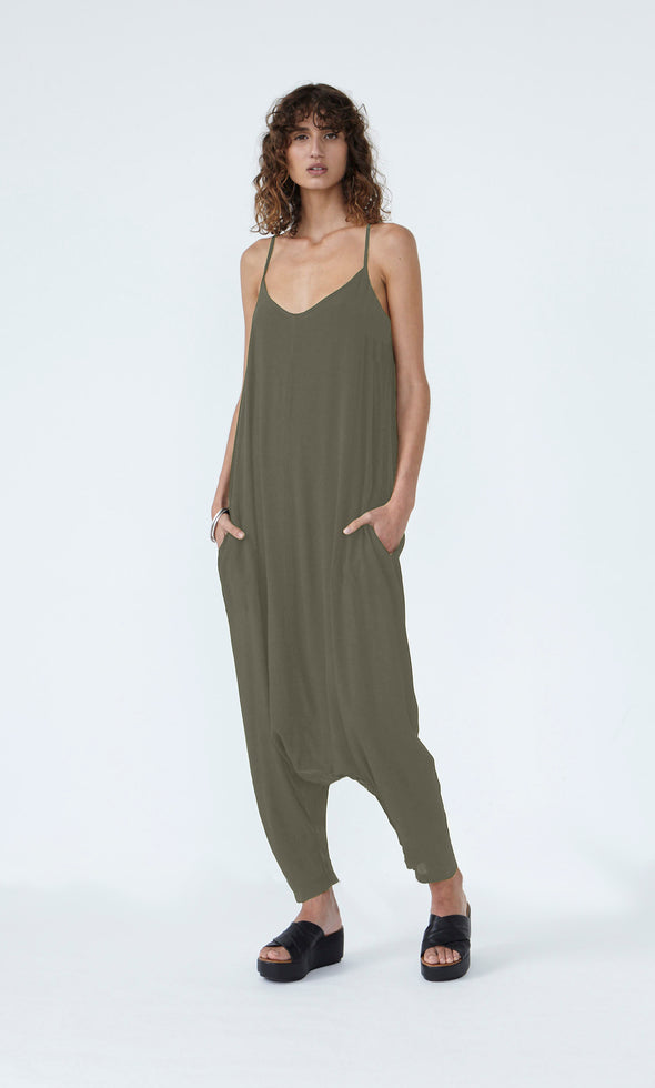 New Harem Jumpsuit - Dark Shadow - Tluxe | Australian Made Sustainable Clothing