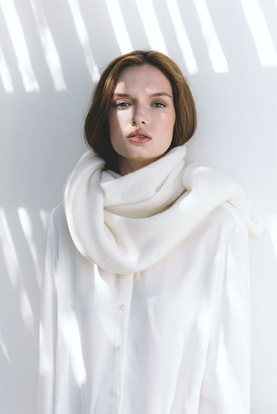 NATURAL FINE MERINO SCARF - Tluxe | Australian Made Sustainable Clothing